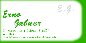 erno gabner business card